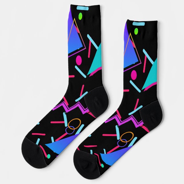 90s Nostalgic High Adult Socks (Left)