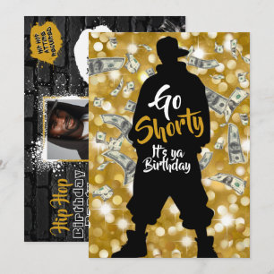 90's Old school Hip Hop Birthday Photo Invitation