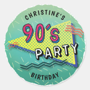 90's PARTY Theme Pattern Stickers
