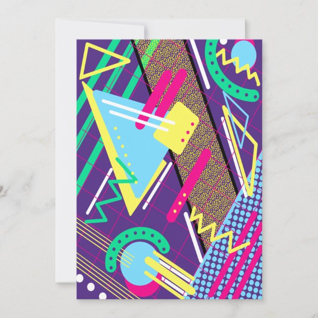 90s Pattern  Invitation (Front)