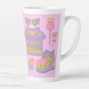 90s patterns latte mug