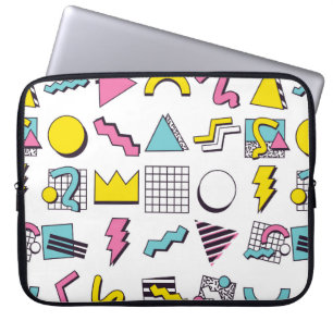90's Pop Memphis Design Elements Laptop Sleeve