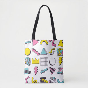 90's Pop Memphis Design Elements  Tote Bag