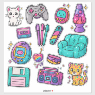 90s Prop Pack Stickers – Glitter