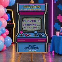 90s Retro Arcade Gender Reveal Player 3 Loading B