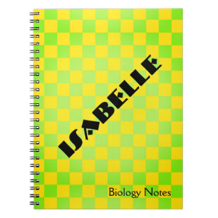 90s Retro Chequerboard Personalized Notebook
