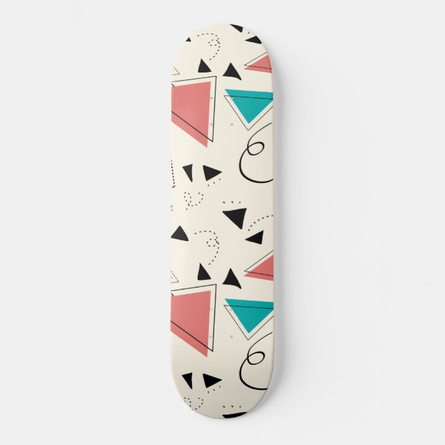 90s Retro Geometric Skateboard (Front)