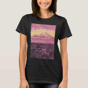 90's Retro Japanese Vaporwave Cherry Blossom Aesth T-Shirt