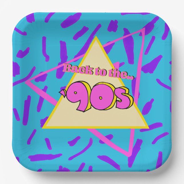 90's Retro Party Plate (Front)
