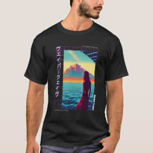 90's Retro Synthwave Japanese Vaporwave Art Otaku  T-Shirt