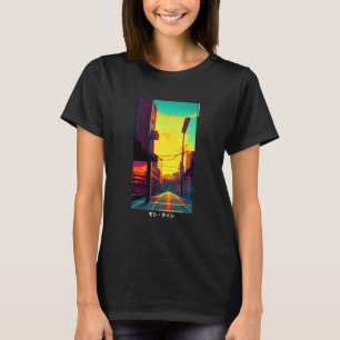 90's Retro Synthwave Japanese Vaporwave Otaku Aest T-Shirt