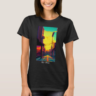 90's Retro Synthwave Japanese Vaporwave Otaku Aest T-Shirt