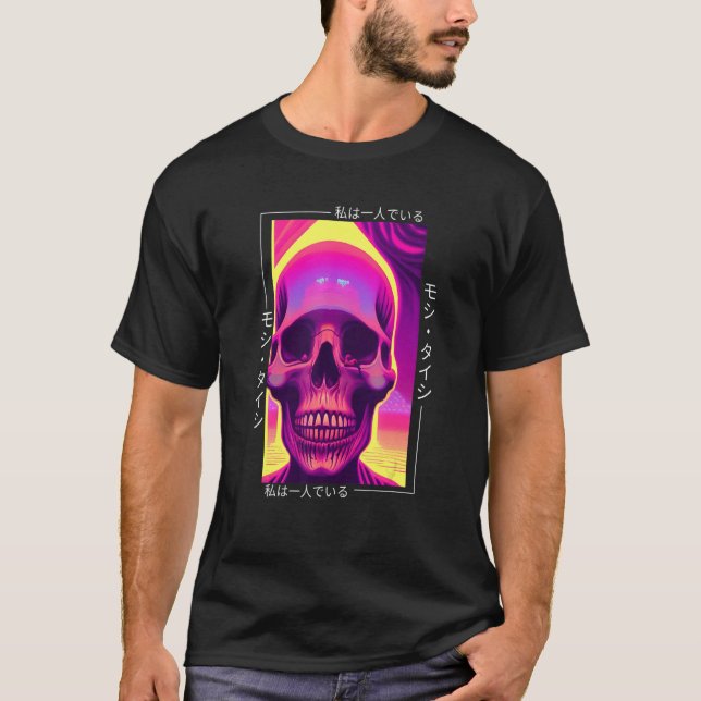90's Retro Synthwave Japanese Vaporwave Otaku Aest T-Shirt (Front)