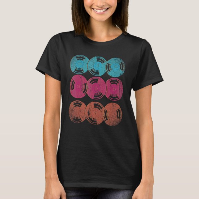 90s Retro Vinyl Music  Theme Party 1990s Nineties  T-Shirt (Front)