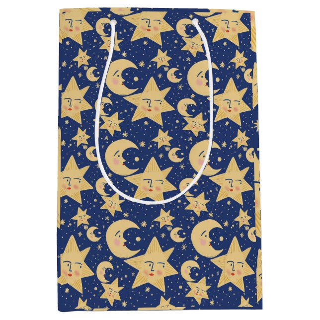 90s retro Whimsy Goth Celestial  Medium Gift Bag (Front)