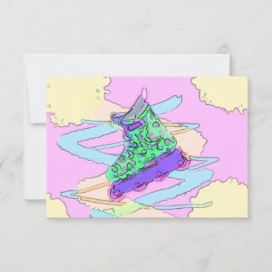 90's rollerblade splatter mug card