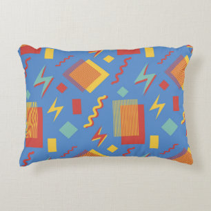 90s seamless pattern. Memphis background. Geometri Accent Pillow