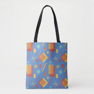 90s seamless pattern. Memphis background. Geometri Tote Bag