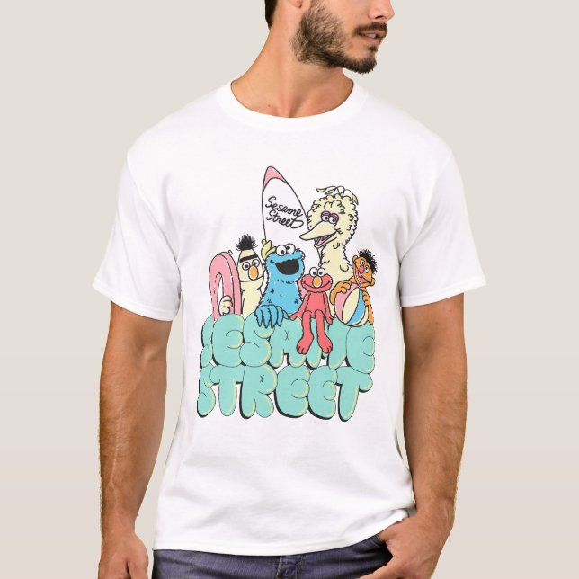 90's Sesame Street Vintage Surf T-Shirt (Front)
