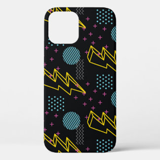 90's style: colourful abstract pattern iPhone 12 case
