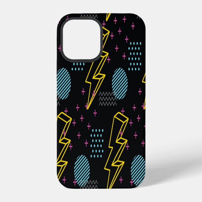 90's style: colourful abstract pattern iPhone case (Back)