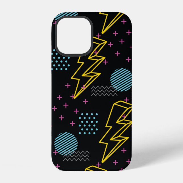 90's style seamless pattern iPhone case (Back)
