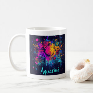 "90s Throwback Aquarius: Splatter Paint Mug" Coffee Mug