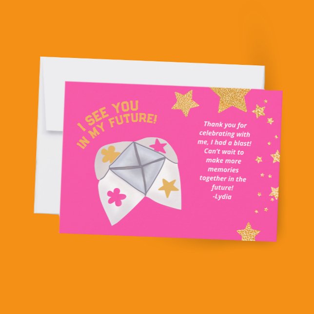 90s Throwback Fortune Party Thank You Card (Creator Uploaded)