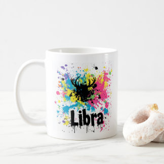 "90s Throwback Libra: Splatter Paint Mug" Coffee Mug