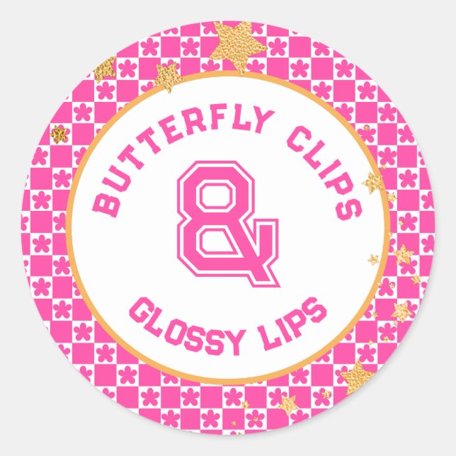 90s Throwback Party Favour Classic Round Sticker (Front)