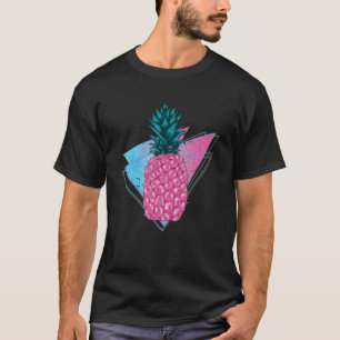 90s Vaporwave Tropical Summer Fruit Synthwave Pine T-Shirt