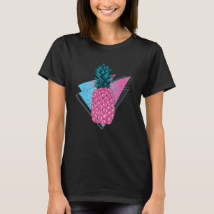 90s Vaporwave Tropical Summer Fruit Synthwave Pine T-Shirt