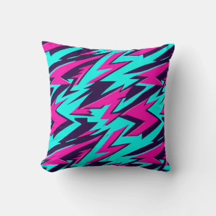 90s Vibe Graffiti Throw Pillow