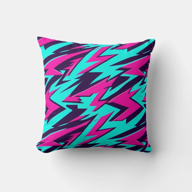 90s Vibe Graffiti Throw Pillow (Front)