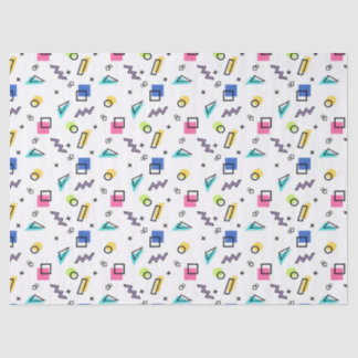 90s Vibe Simple Shapes & Outlines Tissue Paper