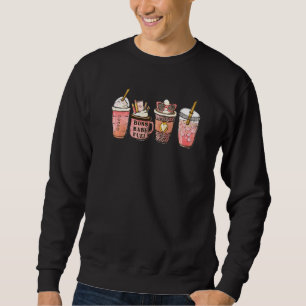 90's Vintage Cute Boss Babe Pink Coffee Retro Sweatshirt