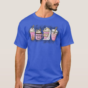 90's Vintage Leopard Cute Coffee Retro Pink Bride T-Shirt