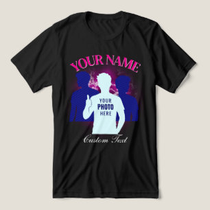 90s Vintage Rap Aesthetic Custom Pink Lightning Tri-Blend Shirt