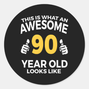 90Th 90 Classic Round Sticker