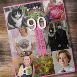 90th birthday 90 years old ninety ninetieth gift jigsaw puzzle<br><div class="desc">Celebrate a 90th birthday with this beautiful puzzle full of memories and fun photos of your own.</div>