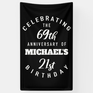 90th birthday, 90 years old, personalized, birthda banner
