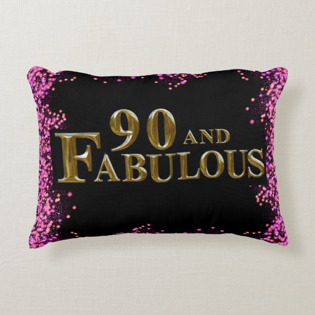 90th Birthday  Accent Pillow (Front)