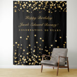 90th Birthday Backdrop, Photobooth Backdrop, Gold Tapestry<br><div class="desc">90th Birthday Backdrop,  Photobooth Backdrop,  Black & Gold</div>