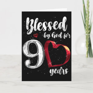 90th Birthday Blessed By God For 90 Years Birthday Card