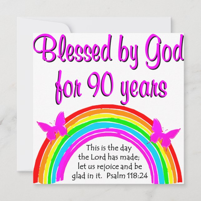 90TH BIRTHDAY BLESSING CARD (Front)