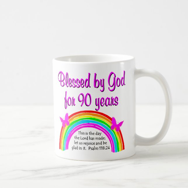 90TH BIRTHDAY BLESSING COFFEE MUG (Right)