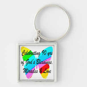 90TH BIRTHDAY BLESSING KEYCHAIN