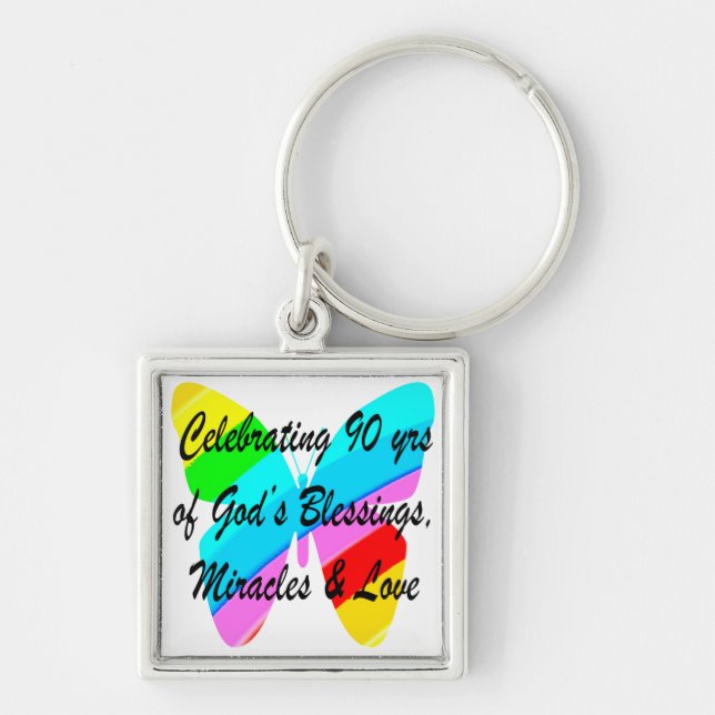 90TH BIRTHDAY BLESSING KEYCHAIN (Front)