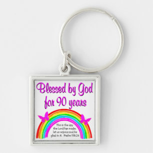 90TH BIRTHDAY BLESSING KEYCHAIN