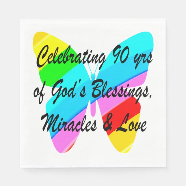 90TH BIRTHDAY BLESSING NAPKIN (Front)